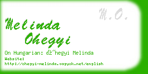 melinda ohegyi business card